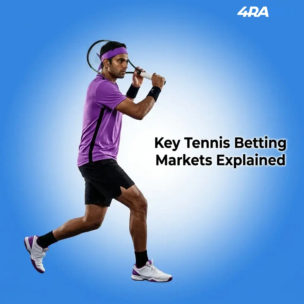 Tennis betting markets on 4Rabet including match winner, set betting, handicap, total games, and correct score options