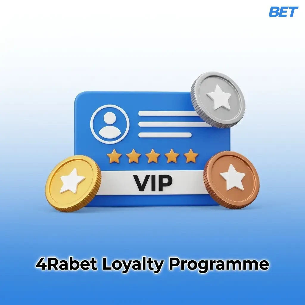 4Rabet VIP loyalty programme tiers from Bronze to Elite with cashback, withdrawal limits and exclusive rewards