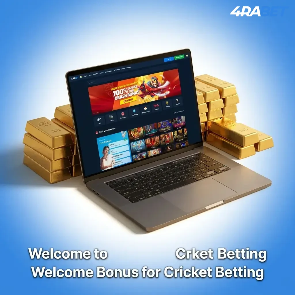 4Rabet welcome bonus 700% up to 20,000 INR for new cricket betting users on first deposit