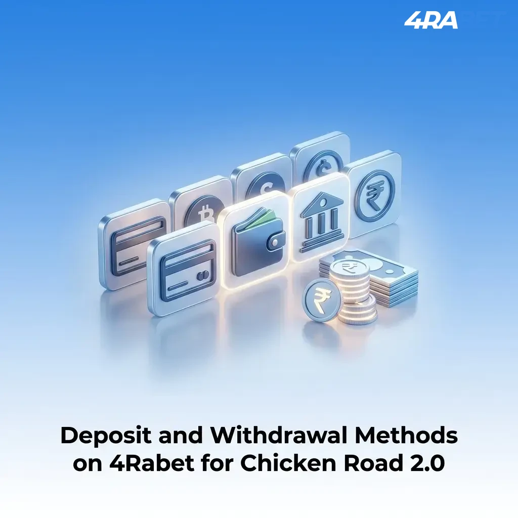 4Rabet deposit and withdrawal methods for Chicken Road 2.0 including UPI, Paytm, PhonePe, cards, and crypto