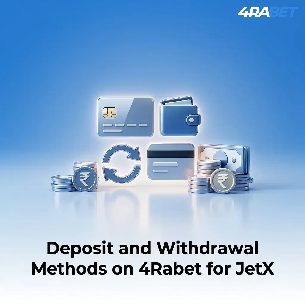 4Rabet deposit and withdrawal methods for JetX including UPI, Paytm, crypto options with INR limits shown
