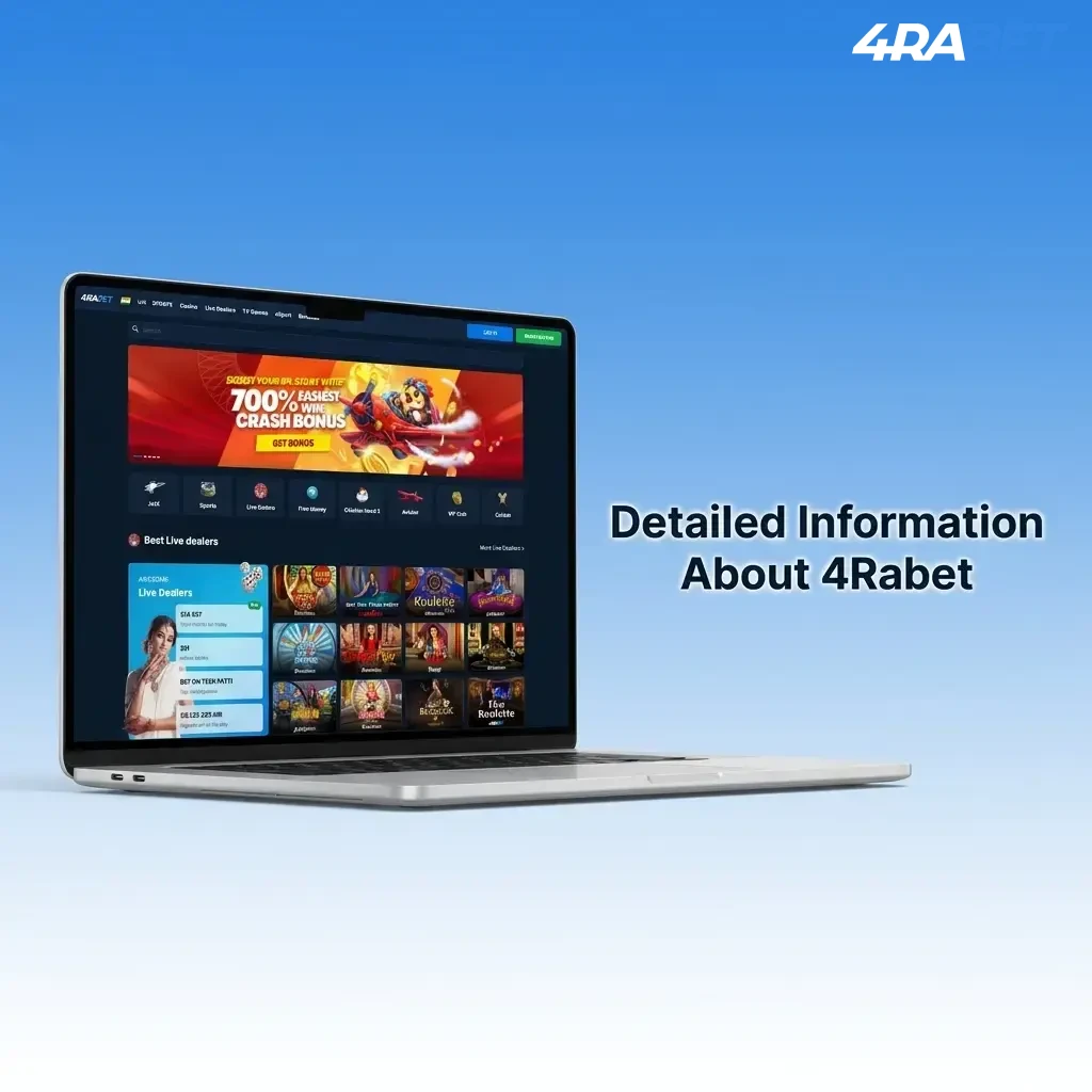 4Rabet betting platform for Indian players offering cricket, kabaddi, live casino, secure payments, and mobile apps