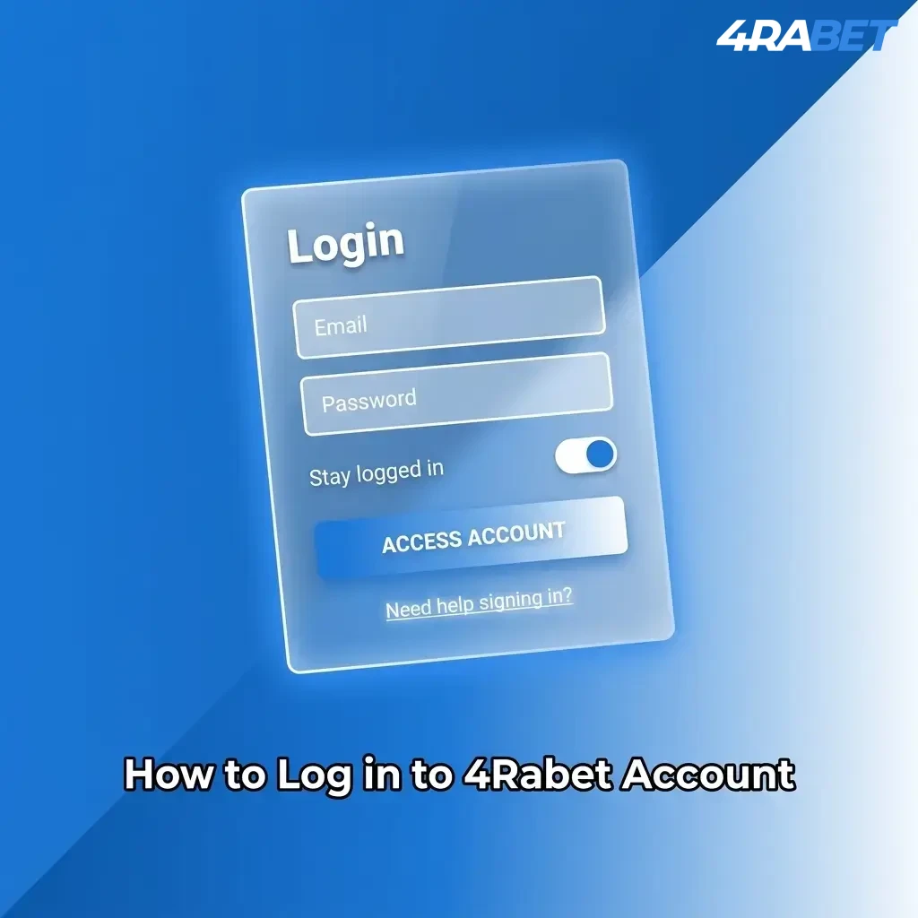 Step-by-step guide on how to log in to your 4Rabet account using email, mobile number, or one-click login