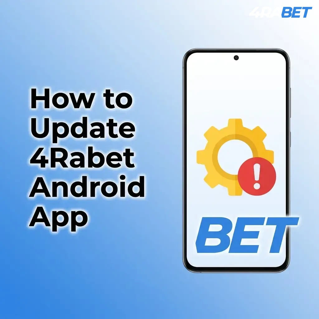 4Rabet Android app update guide showing APK download and installation steps on a mobile device