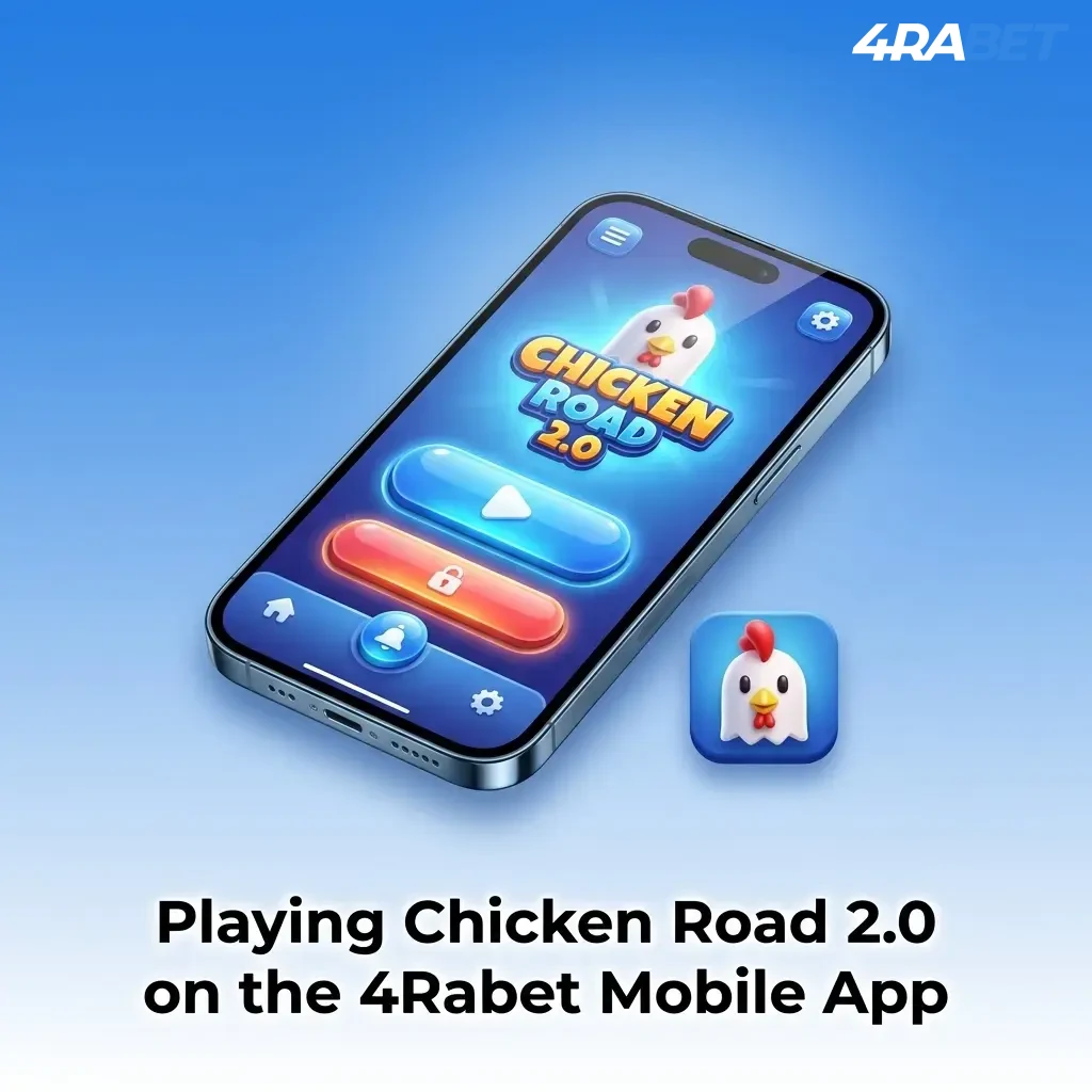 Chicken Road 2.0 on 4Rabet mobile app for Android and iOS with full game access, deposits, and support